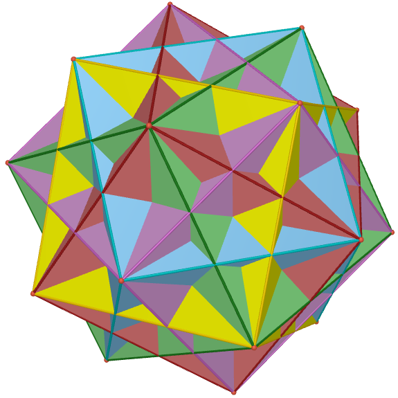 Compound of Five Cubes